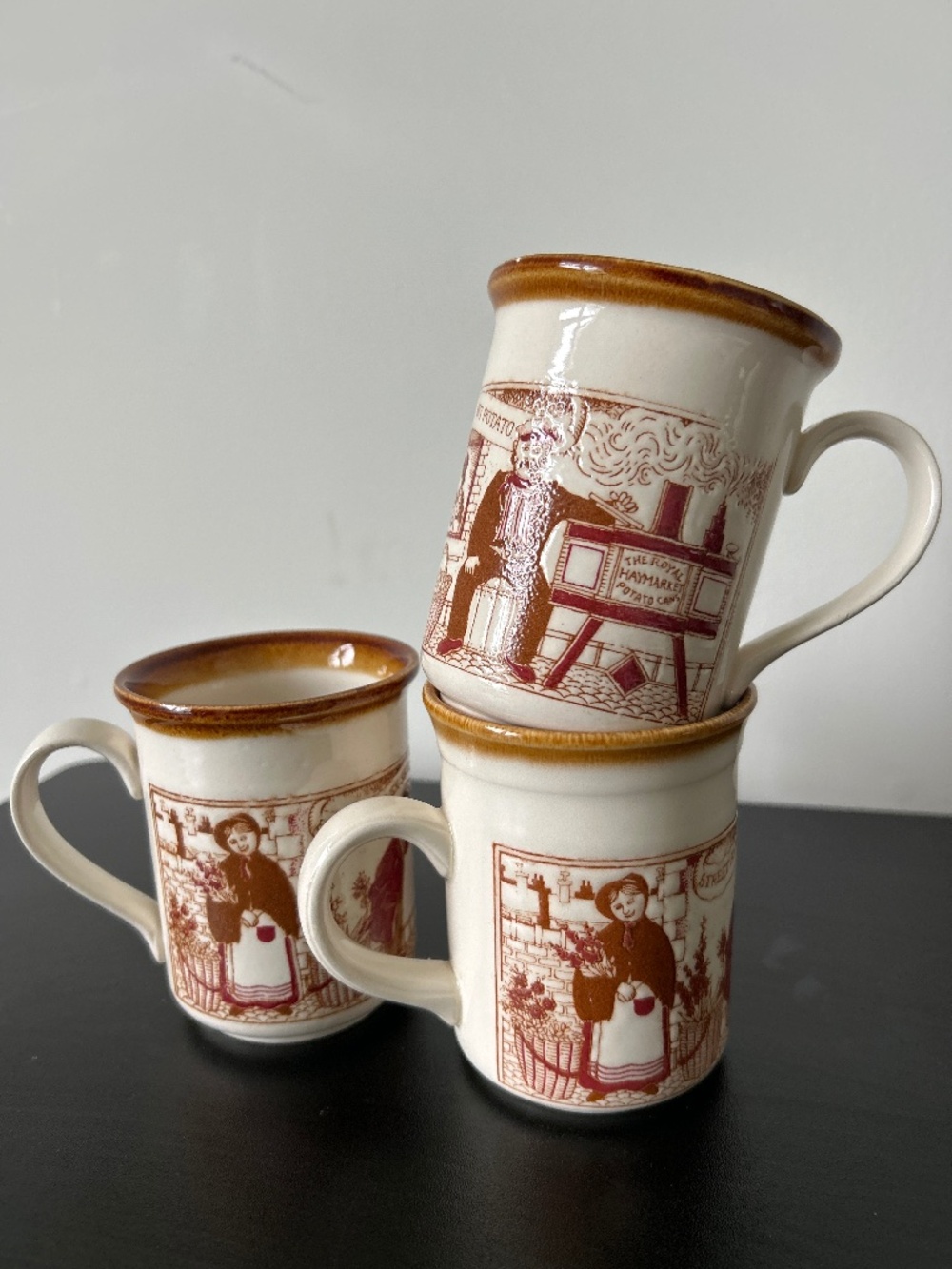 Vintage Biltons Royal Haymarket Potato Can Ceramic Replacement Mugs Set of 3